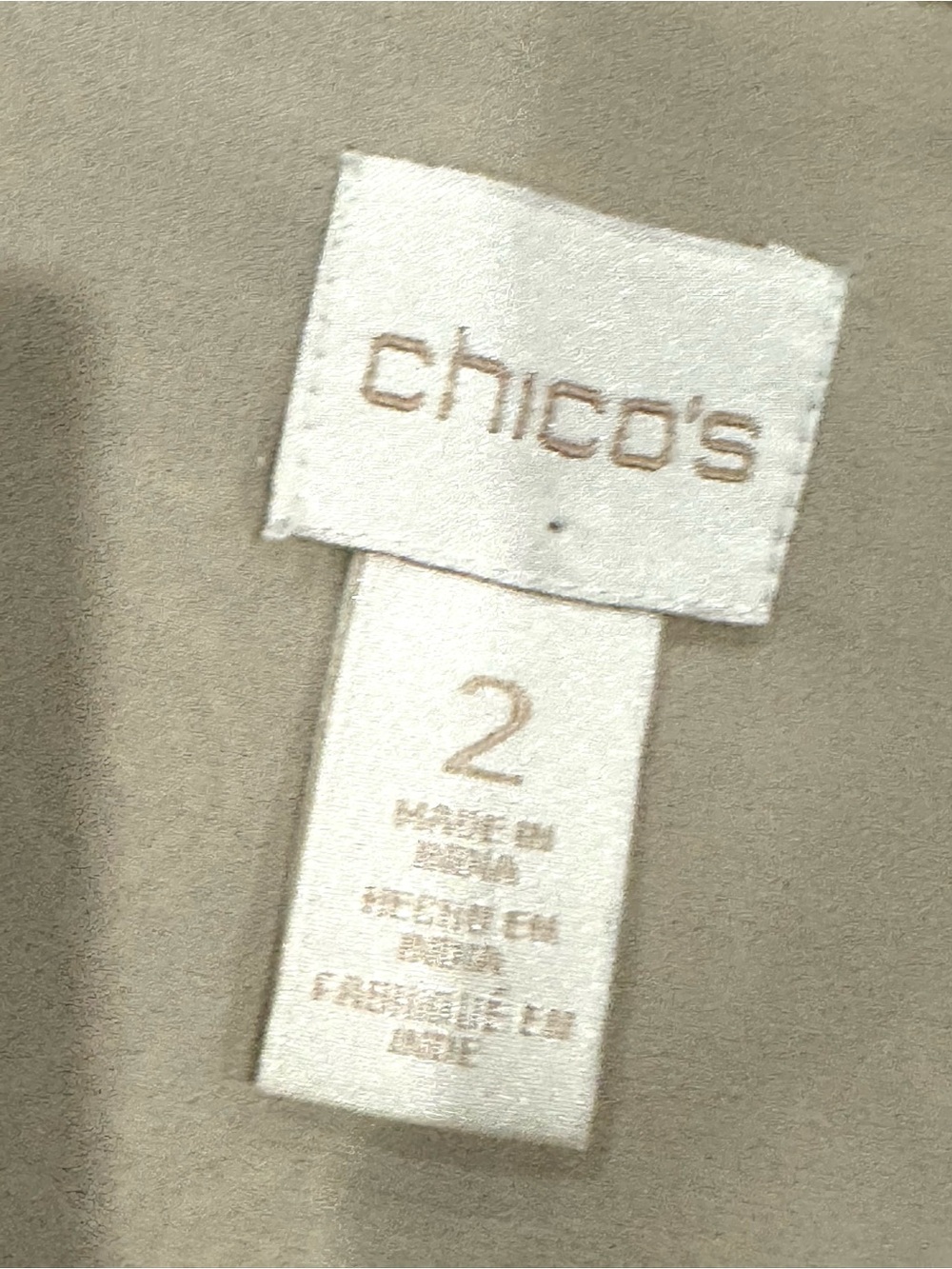Chico's Top/ Beaded Fringe (Chicos size 2) - Picture 4 of 6